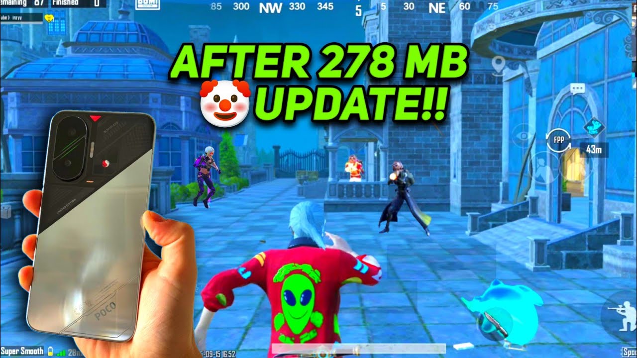 PERFORMANCE DROPPED!!😥😢 After 278MB Update🤮 POCO F7 5G💢 BGMI Gameplay