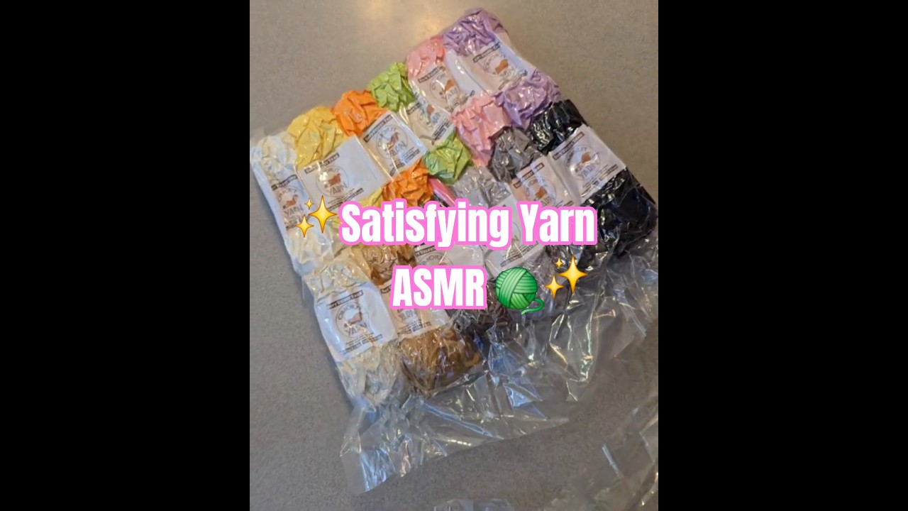 Satisfying Yarn ASMR 🧶🔊 #satisfying #asmr #yarn #crochet #craft