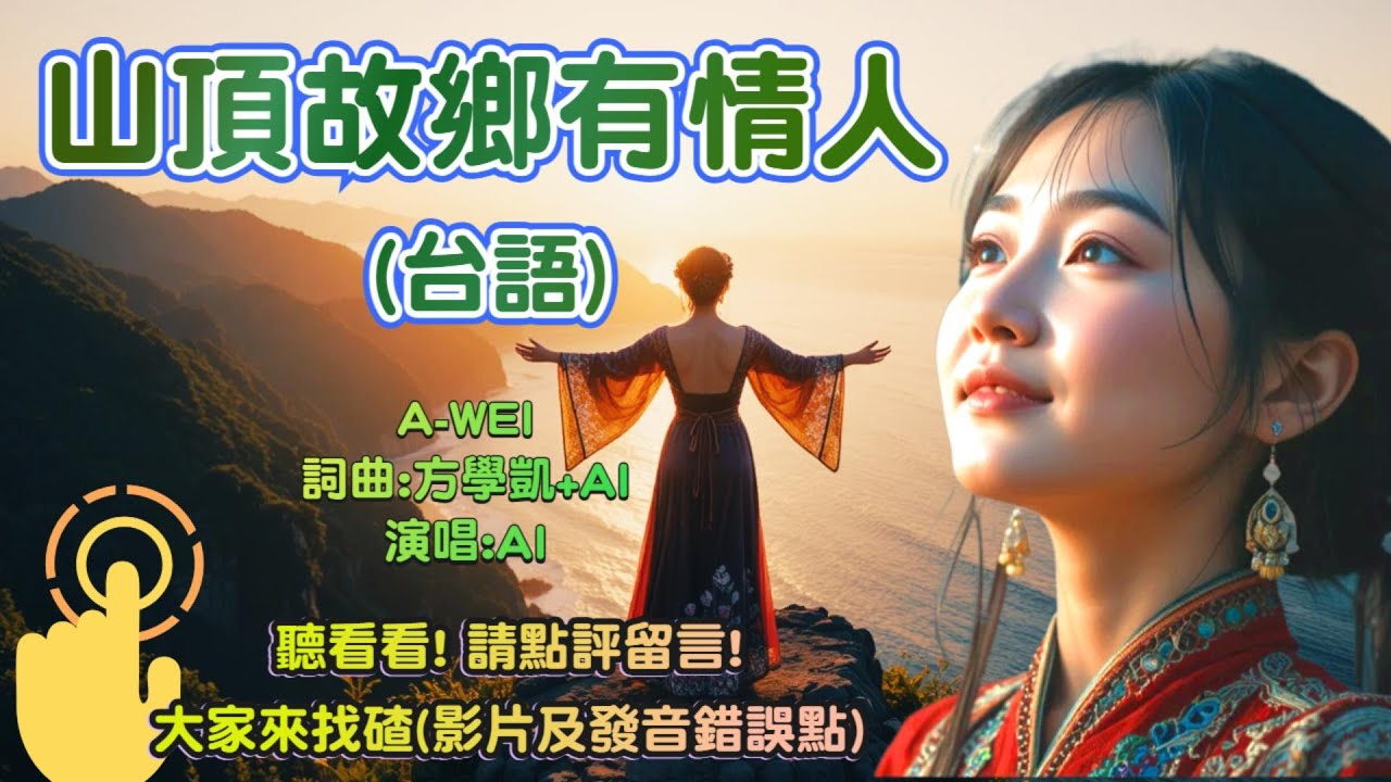 [Music]山頂故鄉有情人 | 保證清新好聽！A-WEI 台語原創MV(251019) | 感謝客製化夥伴方學凱 |留言，客製化創作你的歌曲 #aimusician  #台語#閩南語歌曲