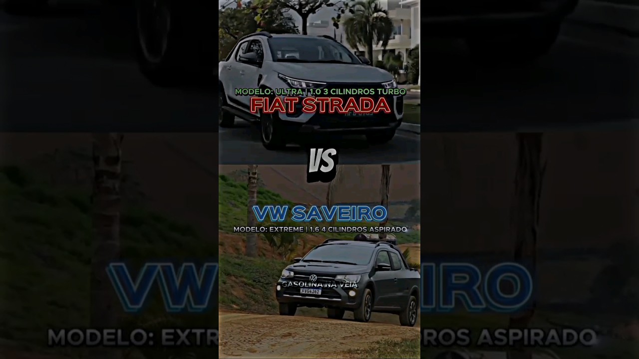 NOVA SAVEIRO 2024 vs FIAT STRADA TURBO