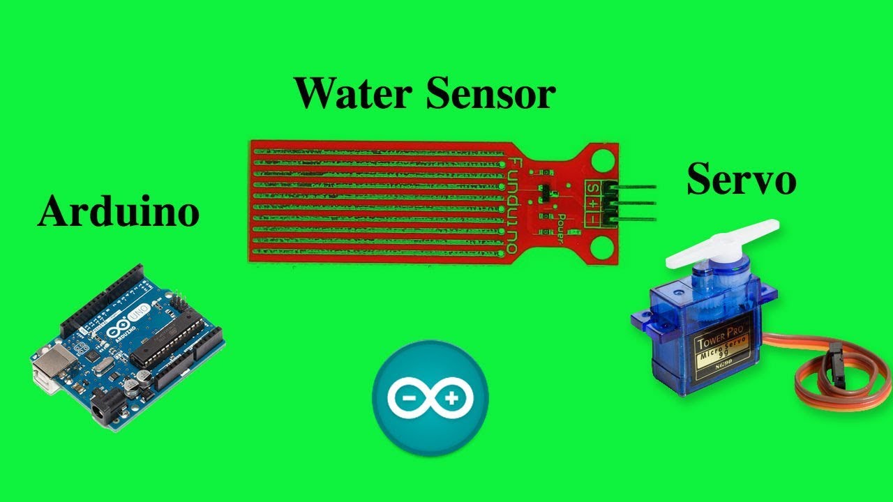 Arduino Water Sensor and Servo (Water sensing windshield wipers)