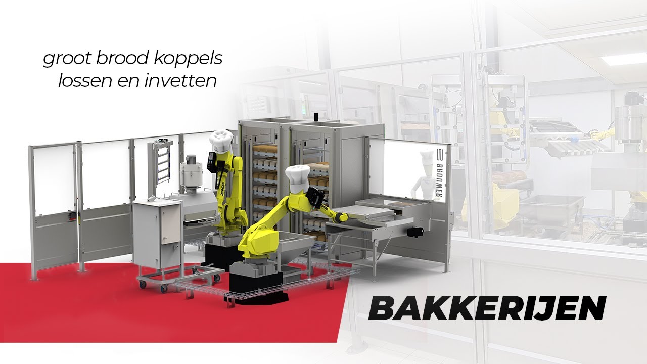 Automatisering voor de Bakkerijen - lossen, invetten en uitspuiten koppels - groot brood