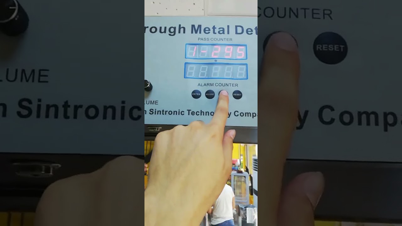 How to adjust the detect sensitivity of  6 zone walk through metal detector?