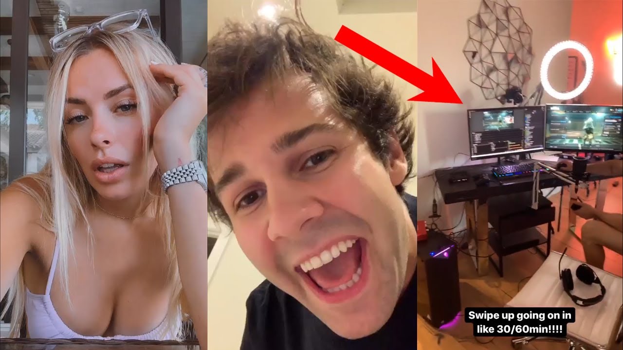 David Dobrik Shows his Streaming Setup | David Dobrik Scares Addison Rae - Vlog Squad IG Stories 57