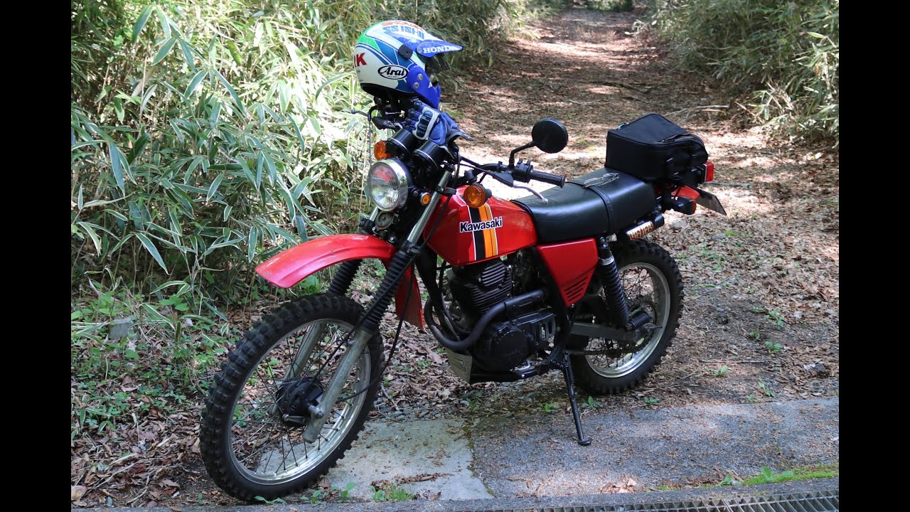 山梨県　甲府精進湖線　ダートをKL250で走る。