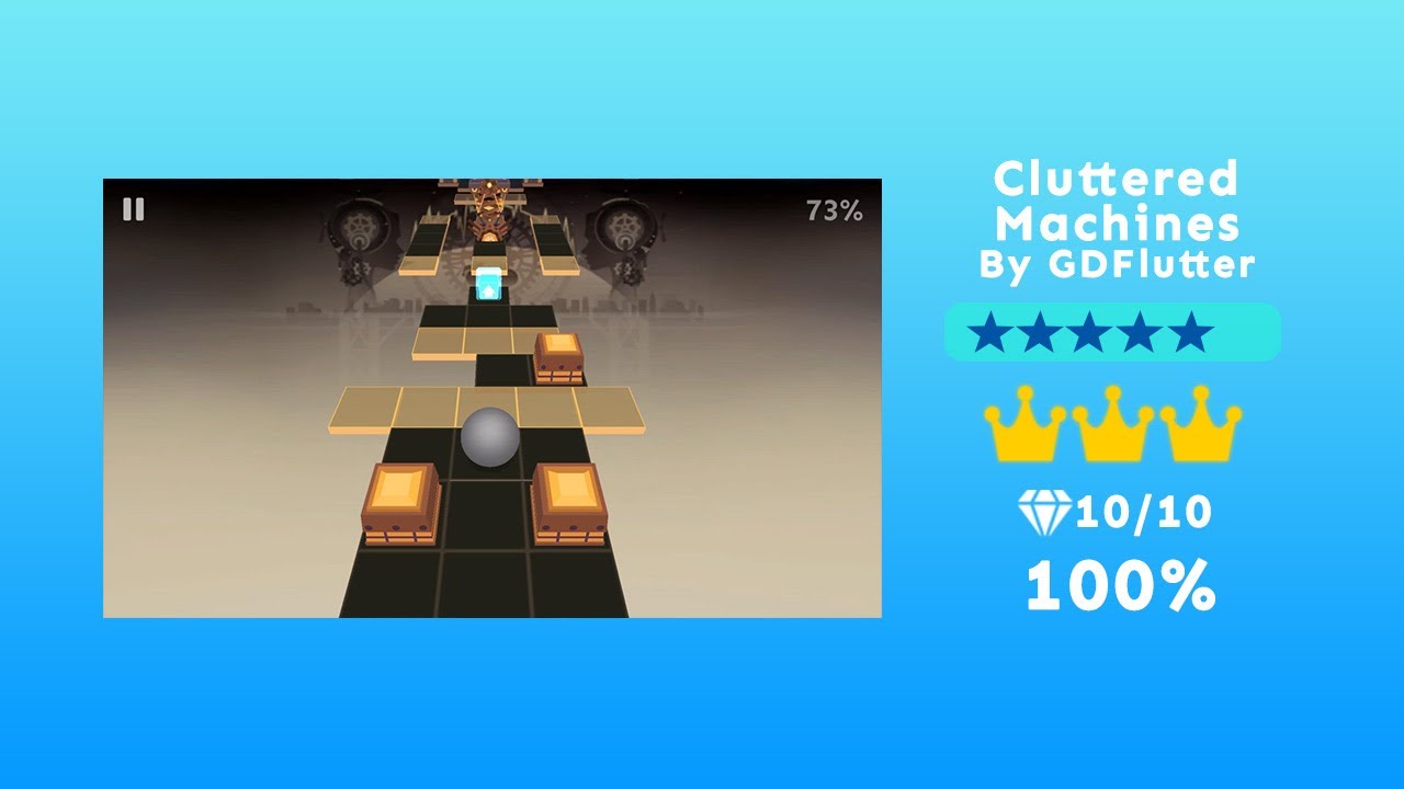 (Rolling Sky Remake 0.65b) Level 88 - Cluttered Machines