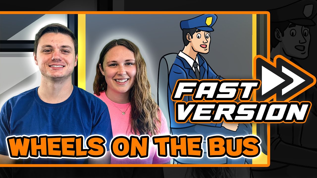 Wheels on the Bus (Fast Version) | Nursery Rhymes | Fun Kids Songs | English