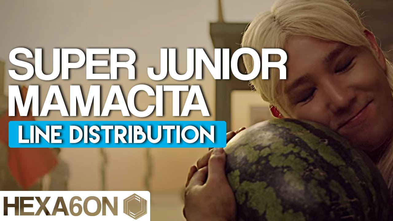 Super Junior - Mamacita Line Distribution (Color Coded)