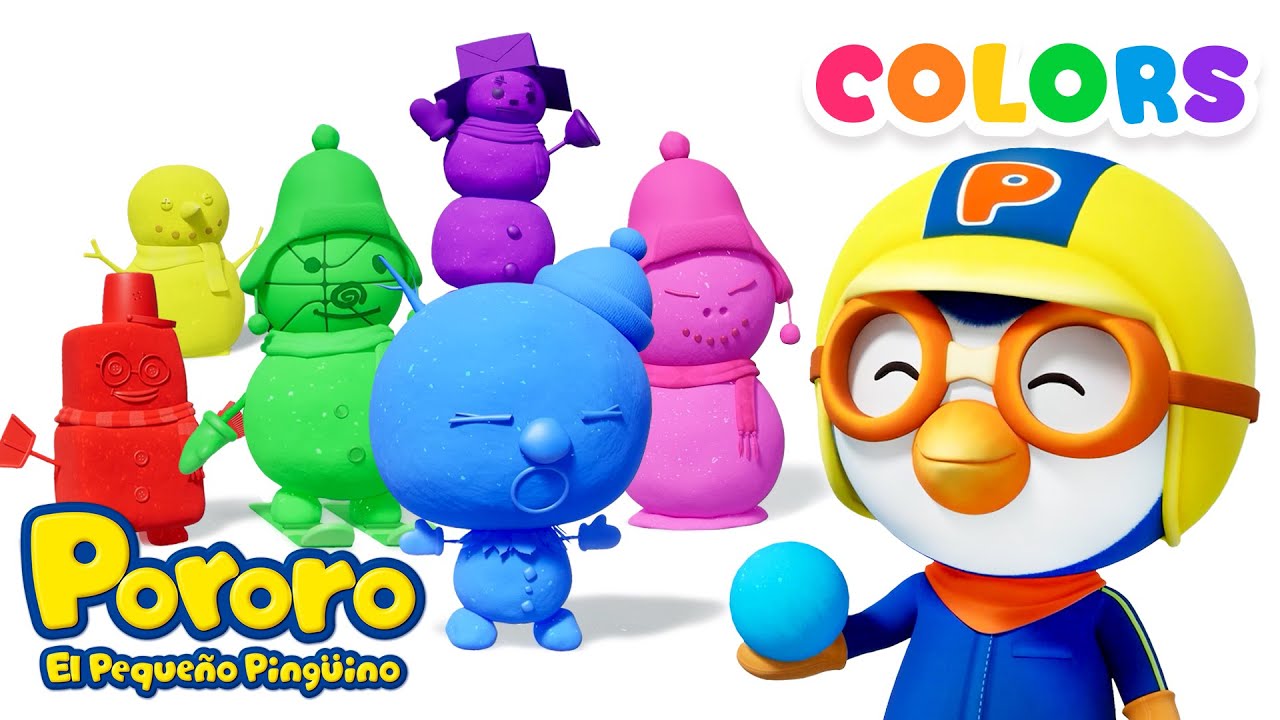 Muñeco de Nieve Arcoíris | Aprende los Colores con Pororo🎨 | Colores | Pororo en español