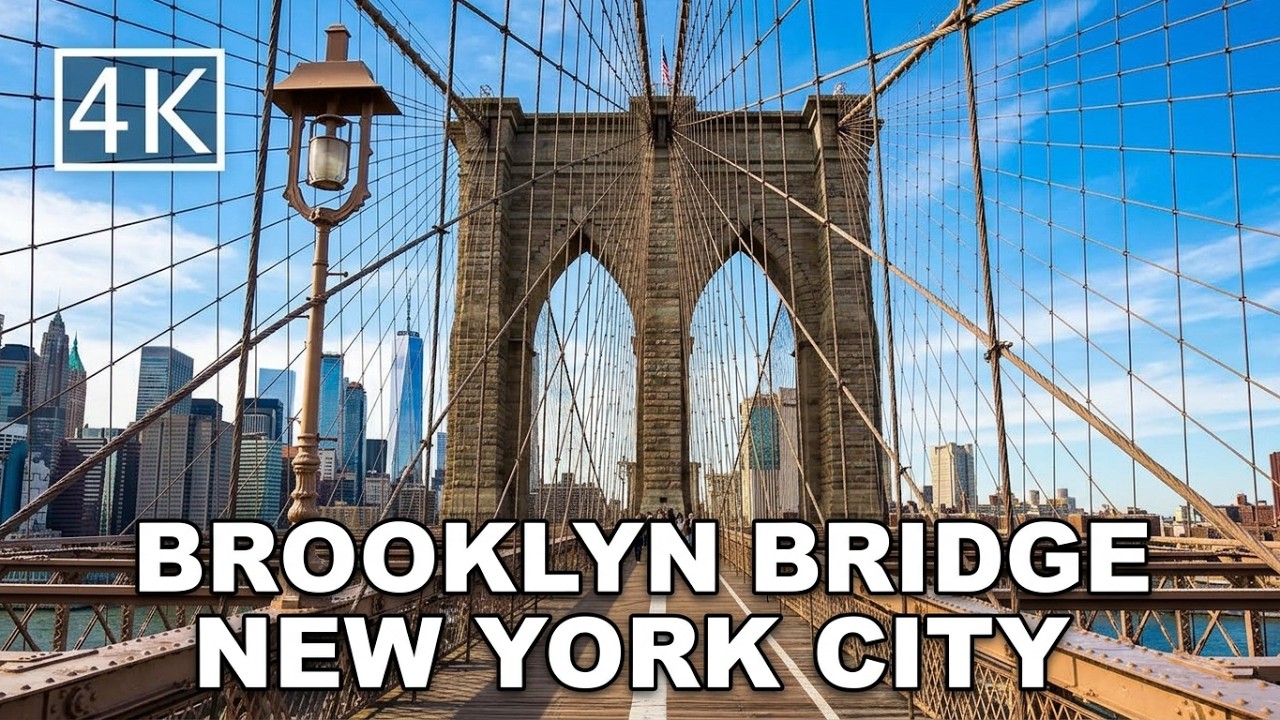 [4K] Brooklyn Bridge - New York City - Walking Tour