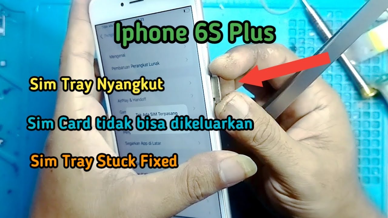 Iphone 6s Plus Slot Sim Card  tidak bisa dikeluarkan | Sim Tray Nyangkut | Sim Tray Stuck Fixed