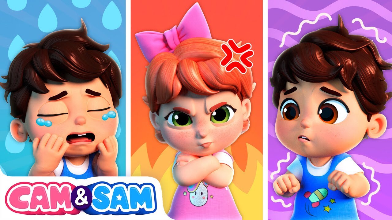 Las Emociones 🥺😱🙂 Rimas y Canciones Infantiles | Cam & Sam Español