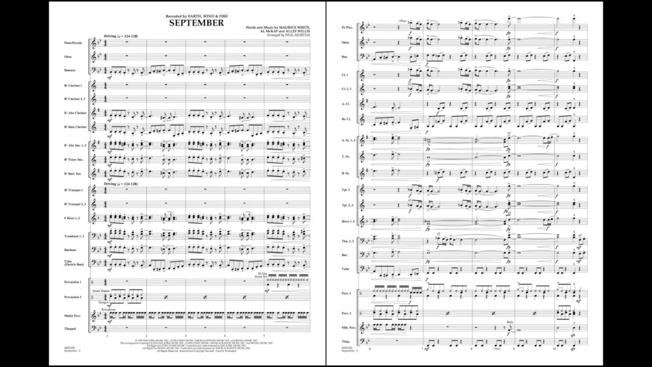 September arranged by Paul Murtha
