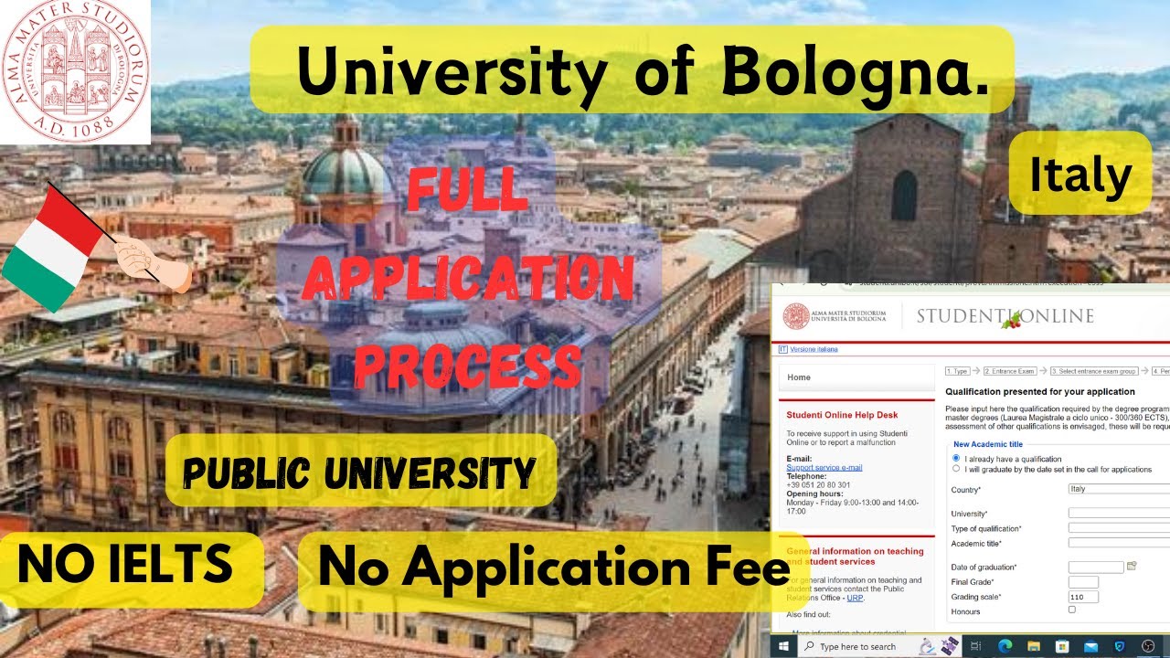 University of Bologna Admission process 2024 | BS , MS , PHD |  | scholarships, Italy | Urdu & Hindi