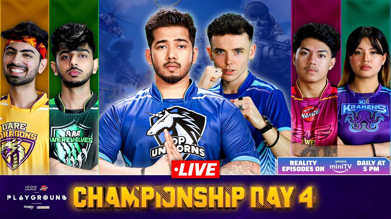 PLAYGROUND 2 CHAMPIONSHIP DAY 4 LIVE | Ft ScoutOP, CarryMinati, Ashish, Triggered & Harsh Beniwal