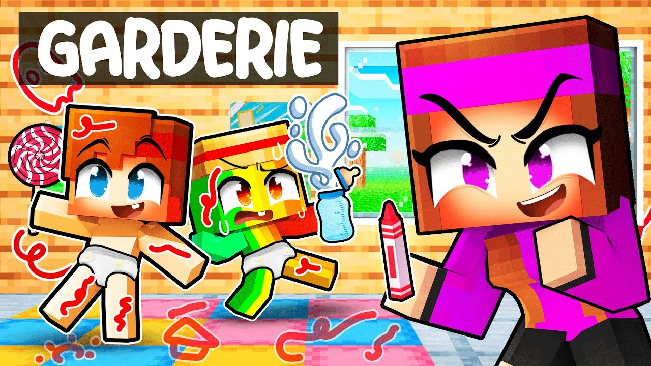 ANNA la MALÉFIQUE va à la GARDERIE avec ses AMIS sur Minecraft !
