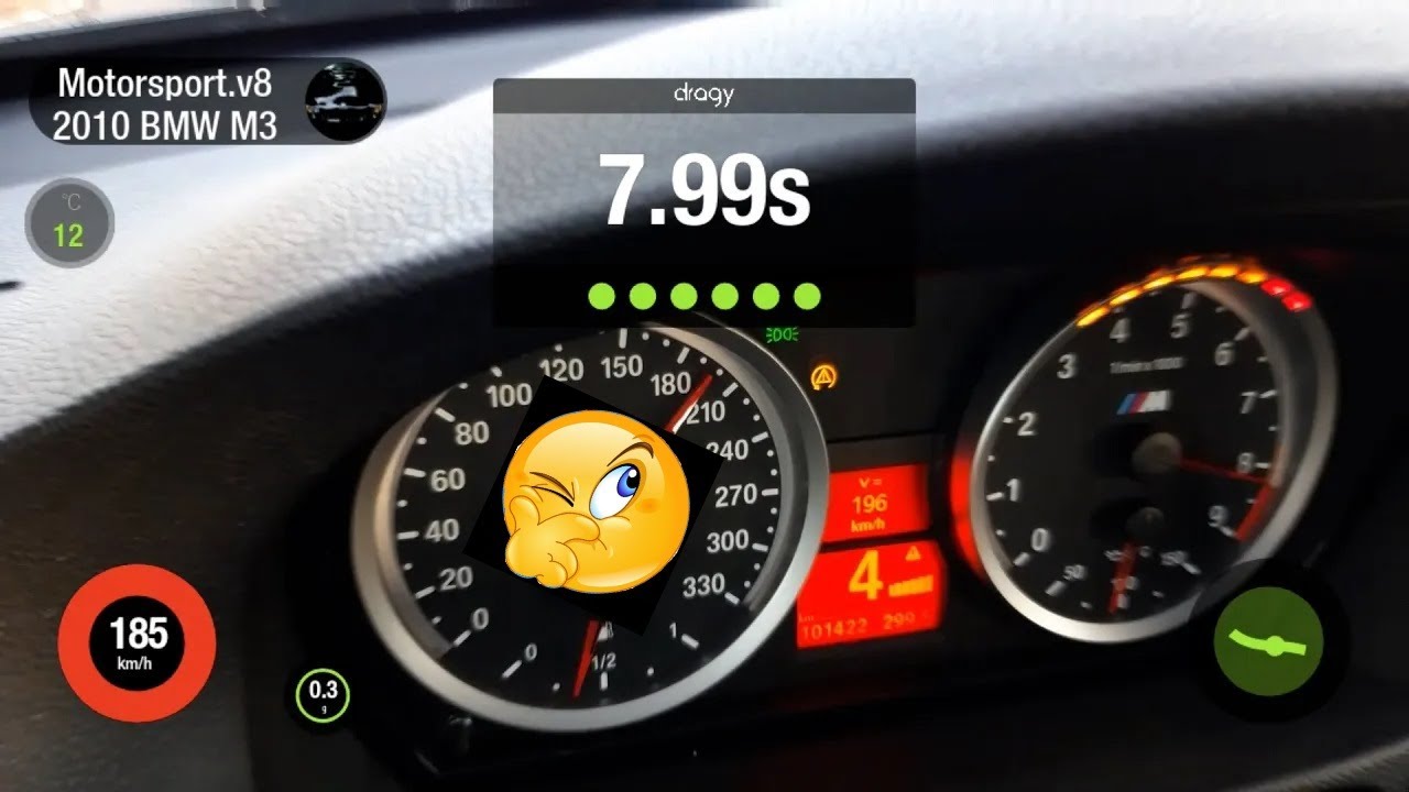 BMW M3 E92 DKG 100-200 Km/h  Ori VS Mod stage 2