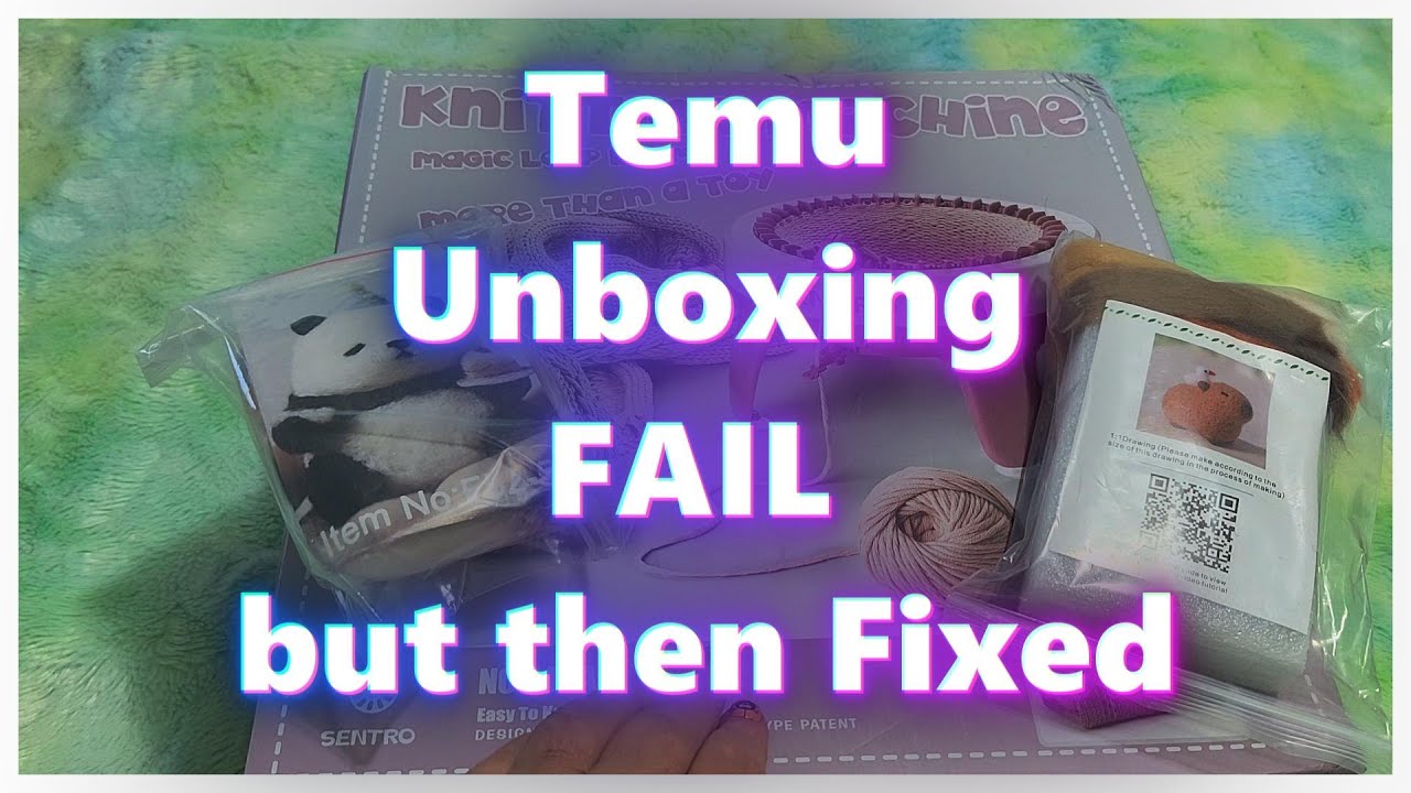 Temu Unboxing FAIL (but then fixed) #temufinds #temuunboxing #unbagging #sentroknittingmachine