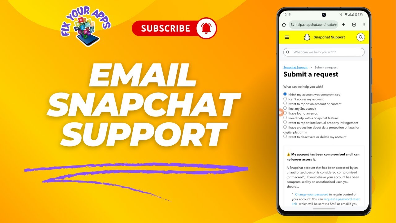 How to Email Snapchat Support - Detailed Tutorial