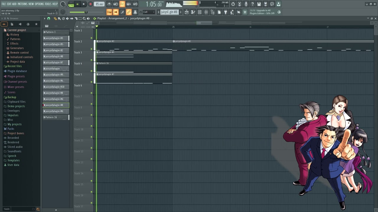 ace attorney type beat