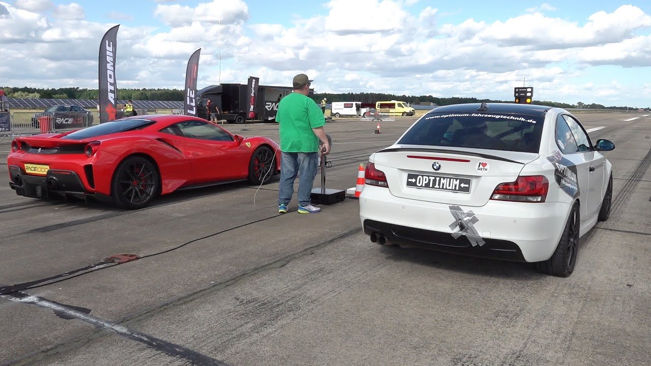 740HP BMW 135i Coupe E82 Turbo vs Ferrari 488 Pista