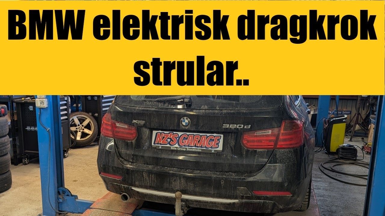BMW F31 elektrisk dragkrok trasig, inte godkänd av besiktning