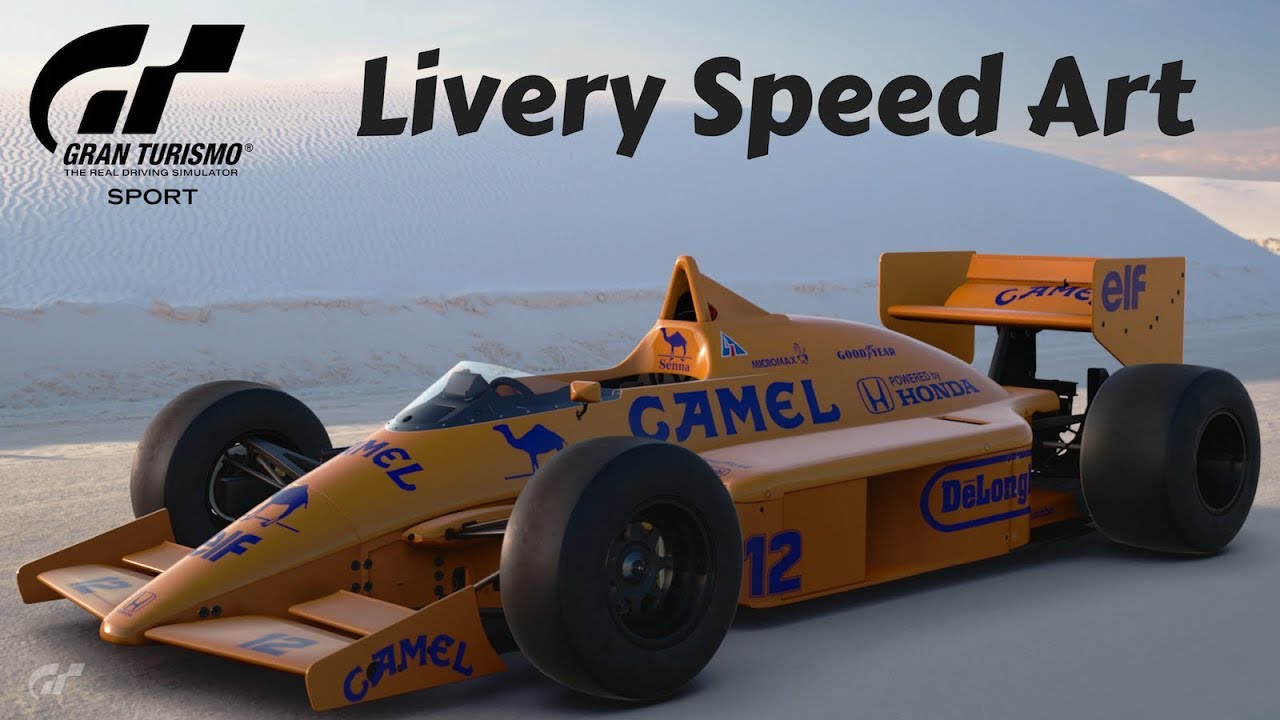 Gran Turismo Sport Livery Editor: F1 Camel Lotus Senna #12