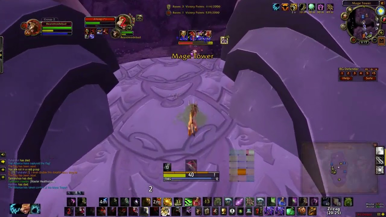 TBC Feral s3 PVP with mage/priest in arena and BG fun.