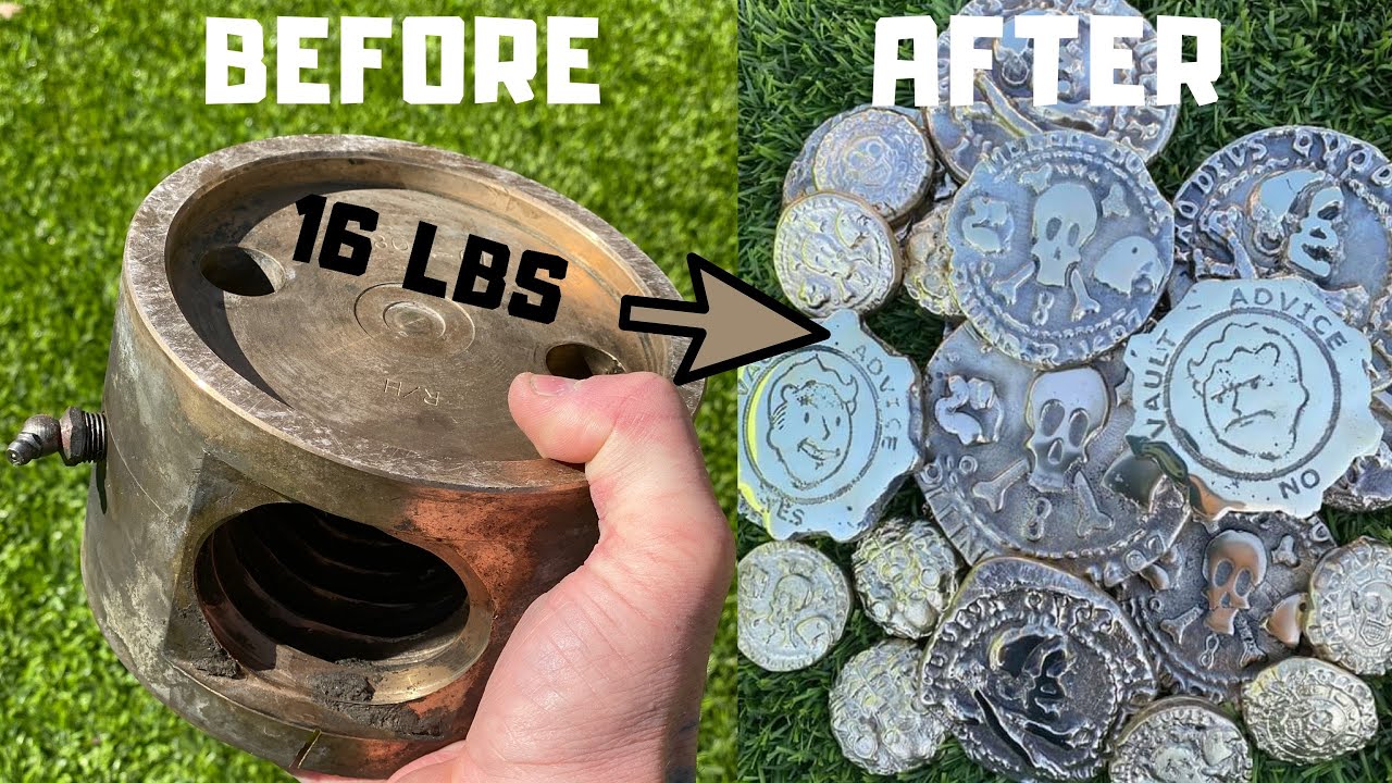 16LB Woodchip Wagon Brass Nut - Coin Casting Trash To Treasure -ASMR Metal Melting-Uncharted Fallout