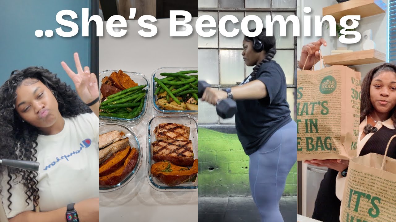 She's Becoming Who She's Meant To Be| Meal Prepping For Weight Loss| Healthy Grocery Haul| Gym Flow
