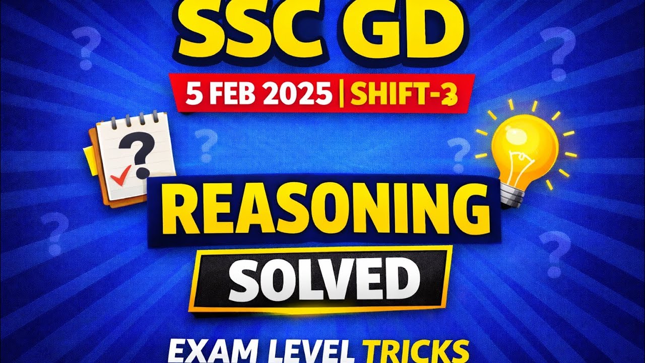 🔥 SSC GD 5 Feb 2025 Shift-3 Reasoning | Previous Year Paper Solutions | Vinay Maths