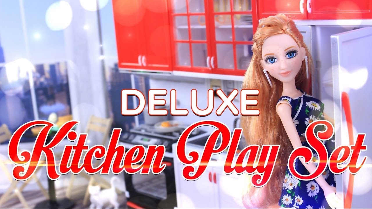 Unbox Daily:  Deluxe Kitchen Play Set | Sweet Home & Living | Modern Kitchen | Doll Review - 4K