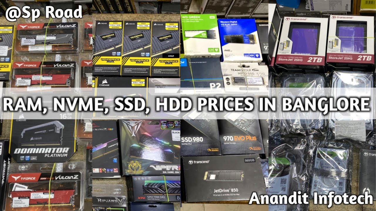 RAM , SSD & HDD Prices at SP Road Bangalore | Anandit Infotech