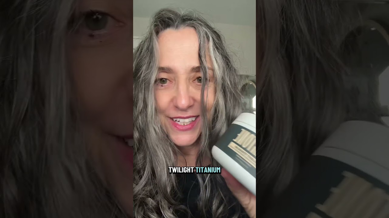Blend gray hair using silver overtone!