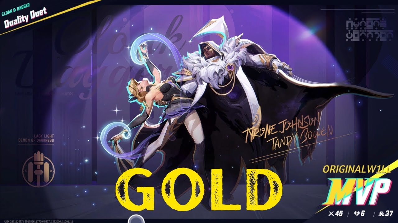 Marvel Rivals CLOAK & DAGGER GOLD MVP