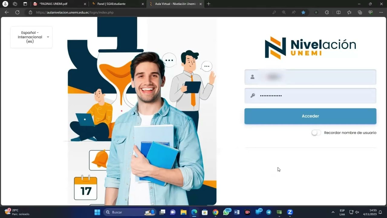 GUÍA Plataformas Unemi: SGA / AULA VIRTUAL // NIVELACIÓN