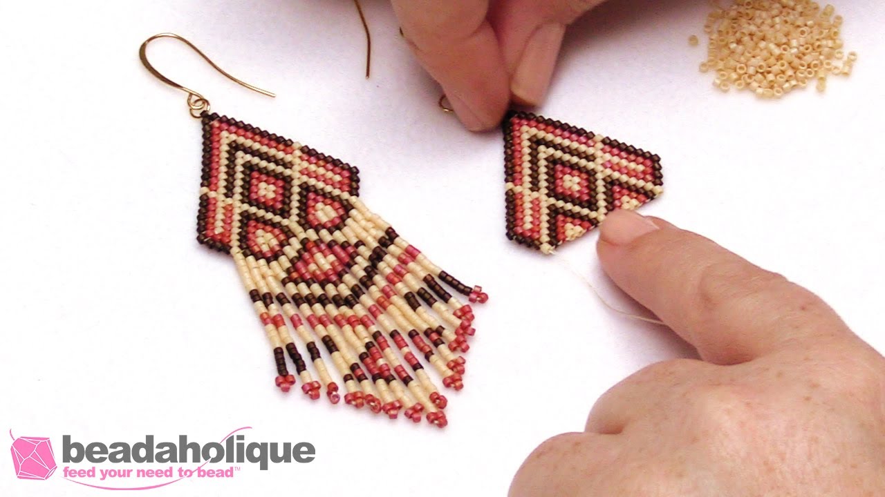 How to Add Beaded Fringe to Brick Stitch Bead Weaving