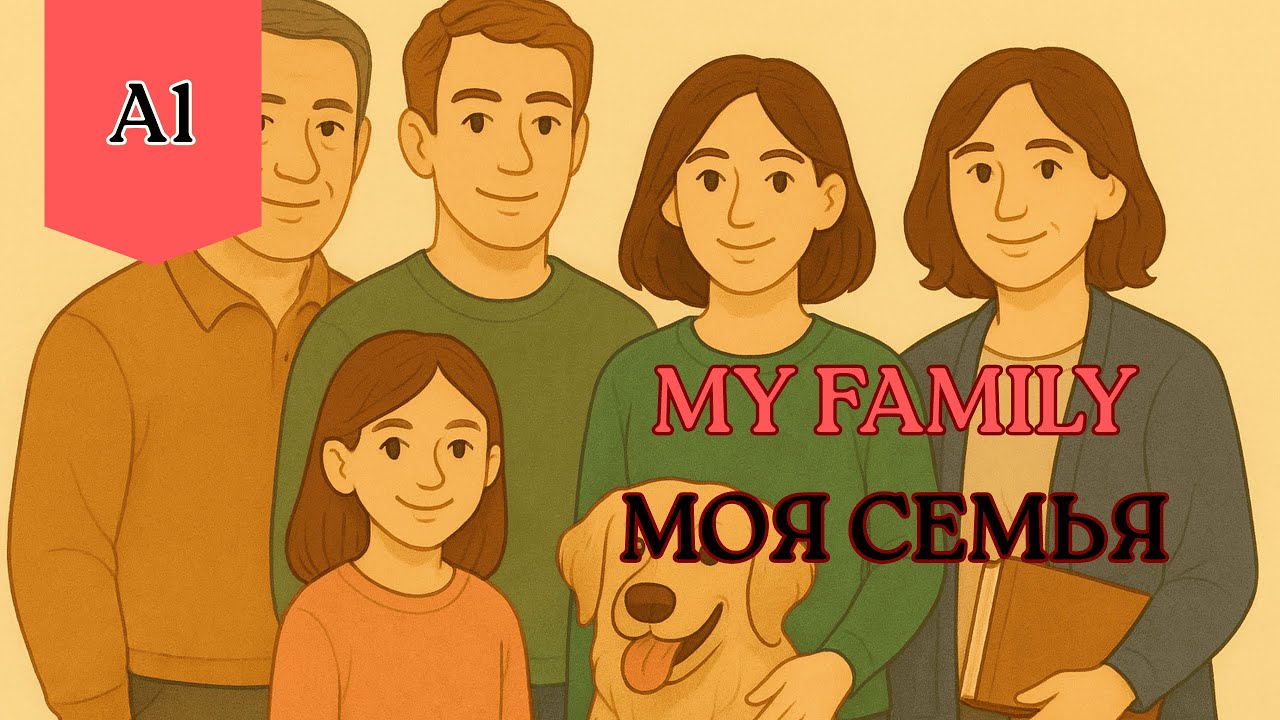 Easy Russian Story for Beginners (A1) |Family#russianlanguage #learningrussian