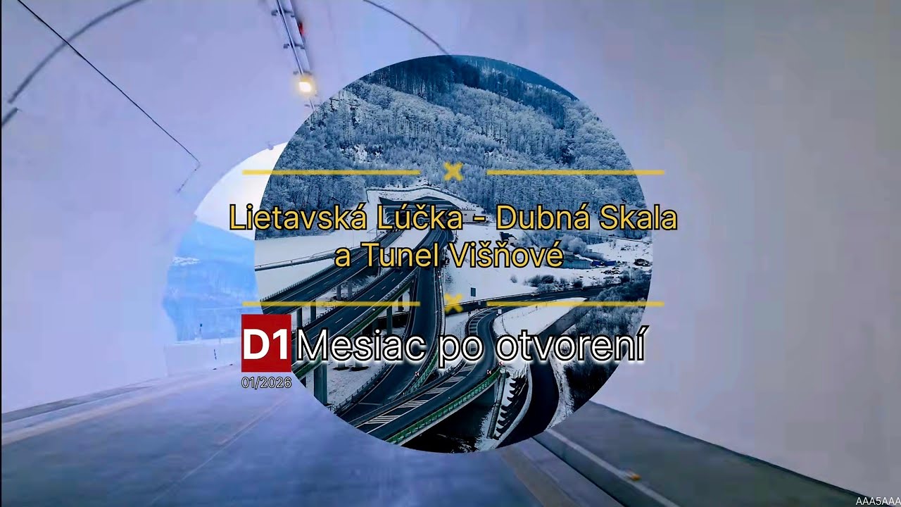 Mesiac po otvorení diaľnice D1 Lietavská Lúčka-Dubná Skala a Tunel Višňové 01/2026