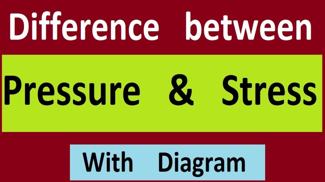Difference between Pressure & Stress