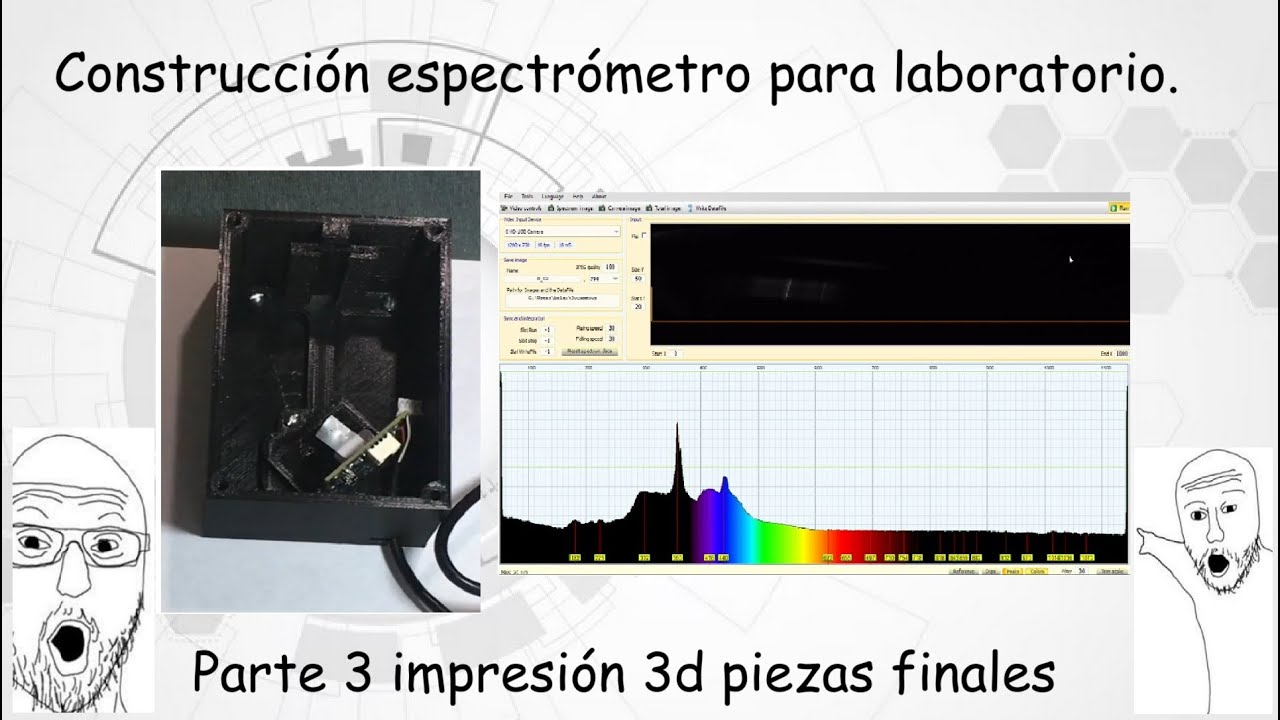 Construcci&oacute;n espectr&oacute;metro para laboratorio. Parte 3 impresi&oacute;n 3d piezas finales.