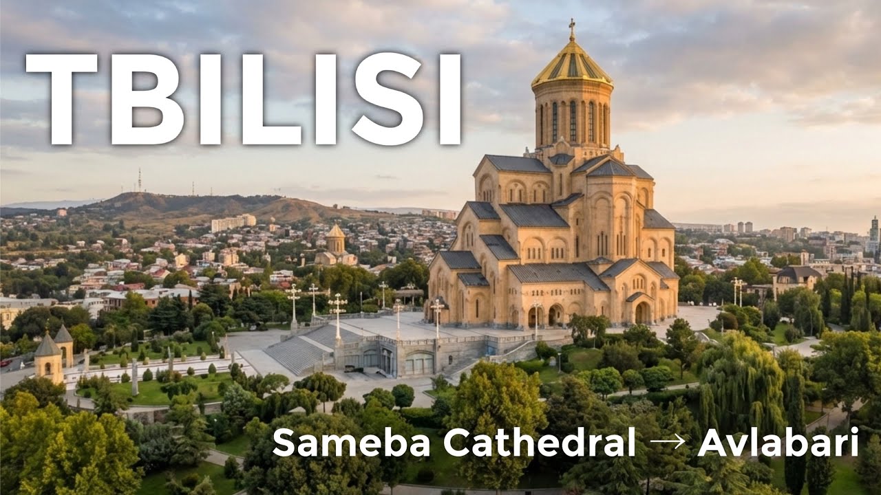 Tbilisi Walk 🇬🇪 | From Holy Trinity Cathedral (Sameba) to Avlabari Metro | Real Time, No Talking
