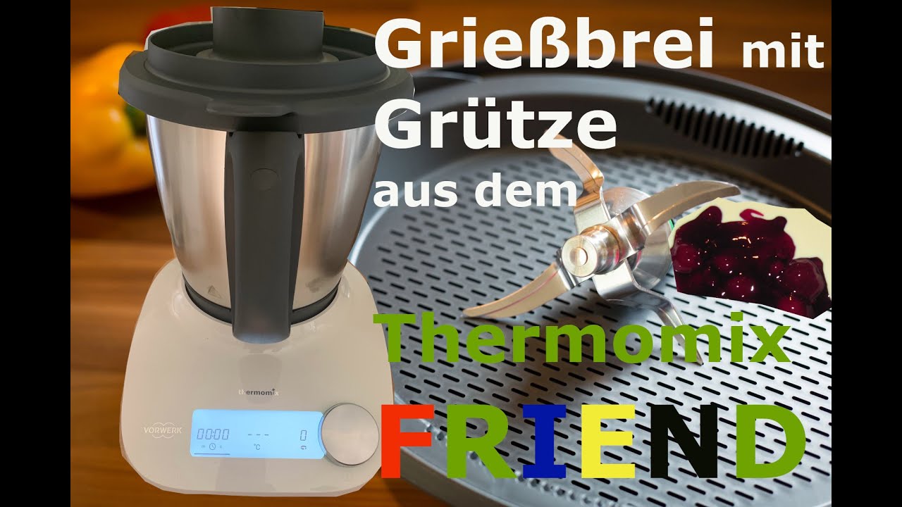Grießbrei mit roter Grütze im FRIEND zubereitet (&Thermomix)