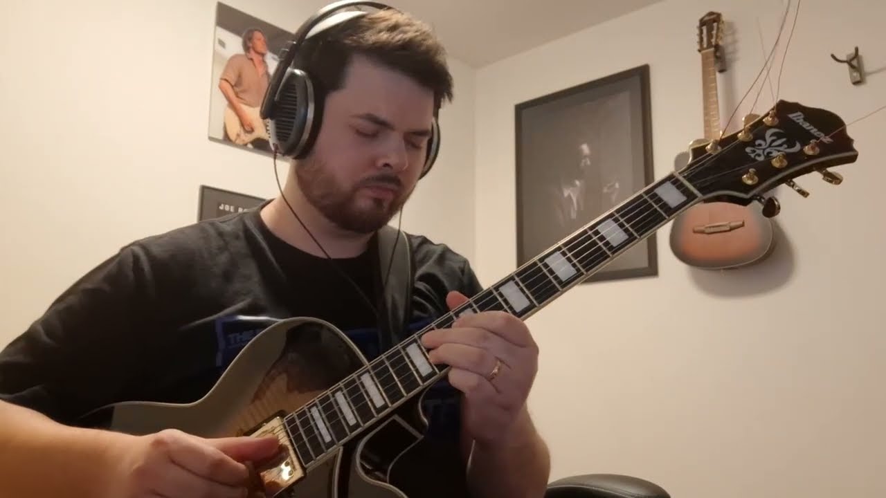 Somewhere along the road, Ibanez AF95Fm and DV Mark Little Jazz