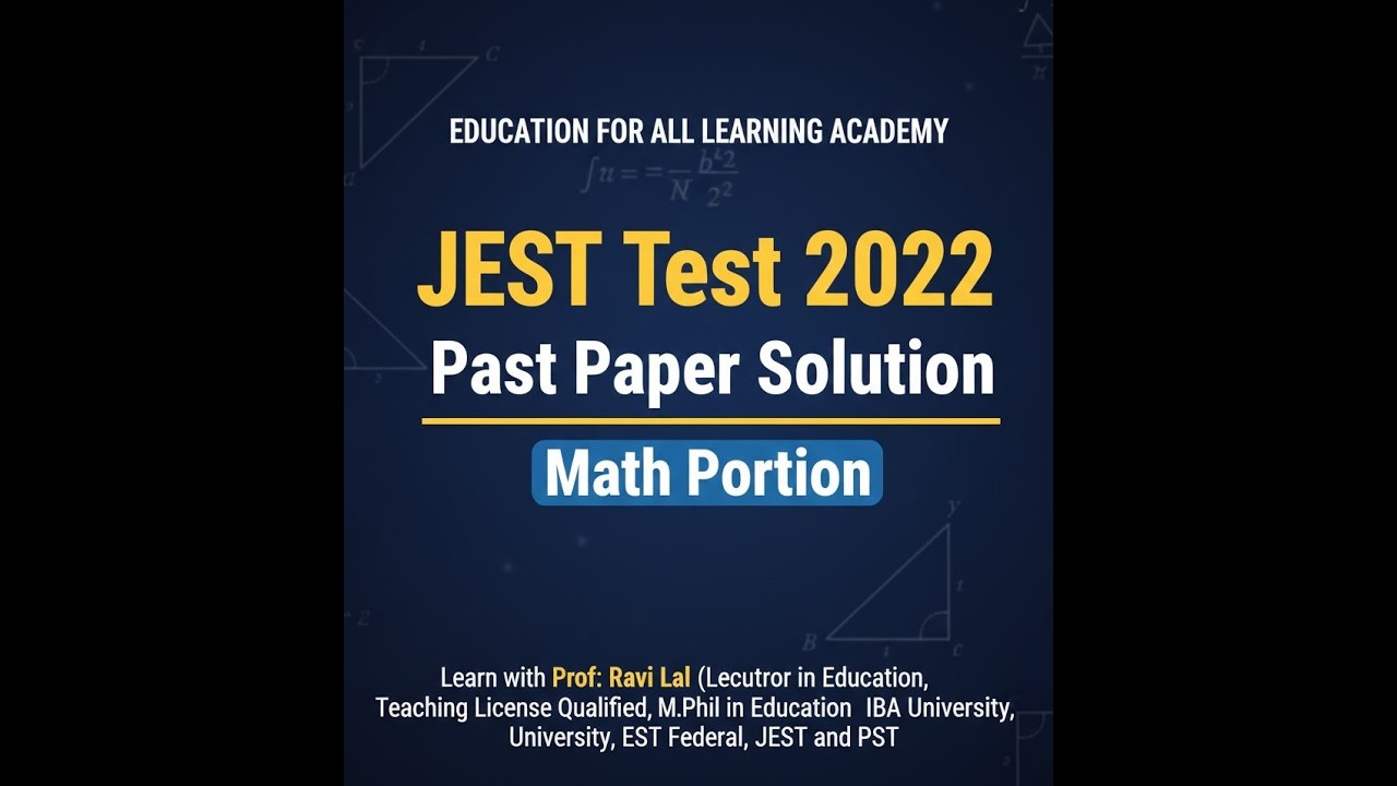JEST| Past Paper| Math | Portion