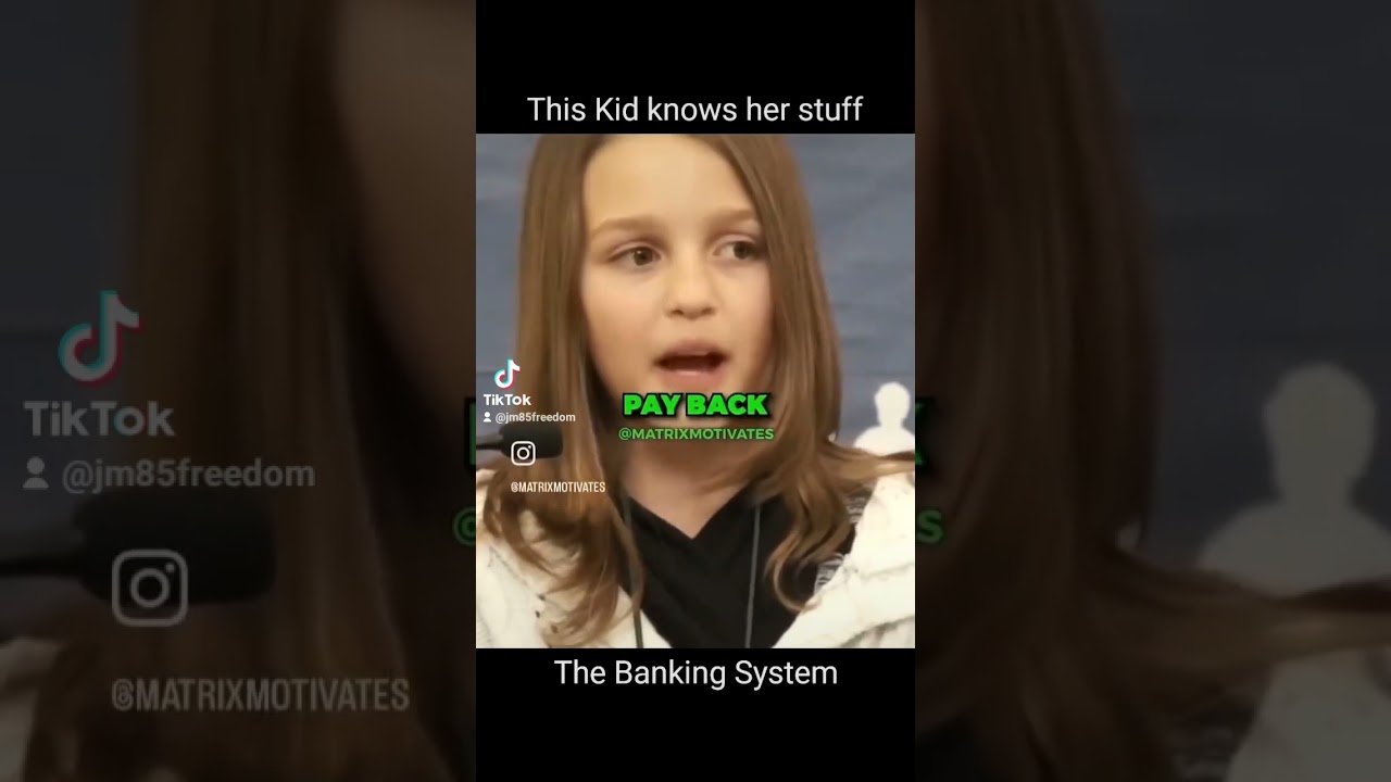 The girl talks about the intricacies of the banking system. #money #freedomfighter #freedom #banking