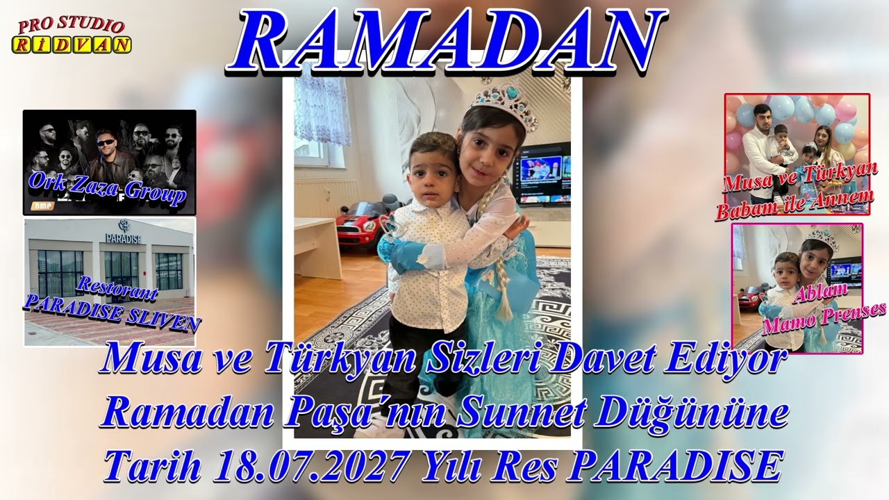 Musa Türkyan Sizleri Davet Ediyor Ramadan´Paşa Nın Sunnet Düğününe 18.07.2027 Yılı Sliven BG