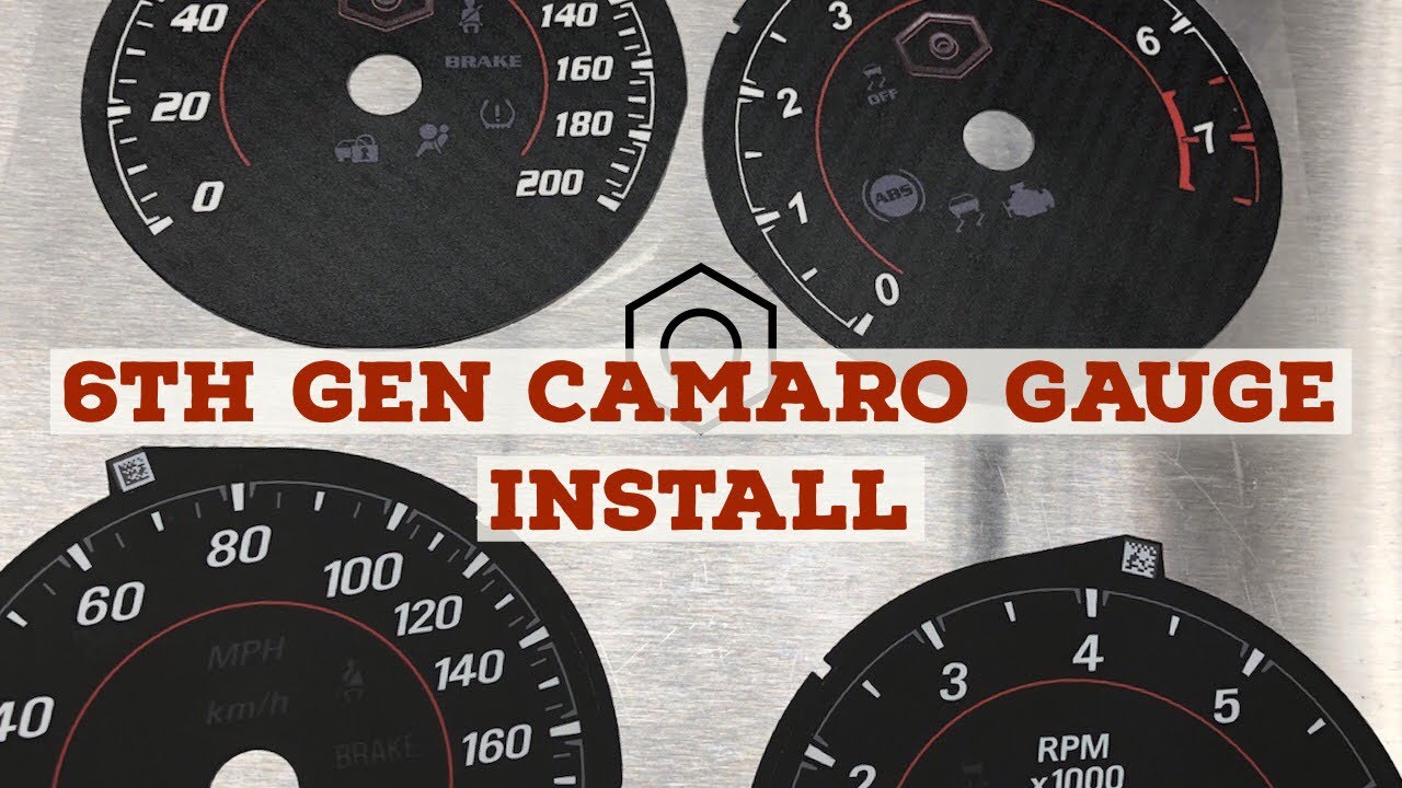 6LE Designs 2017 6th gen Camaro Gauage Overlay