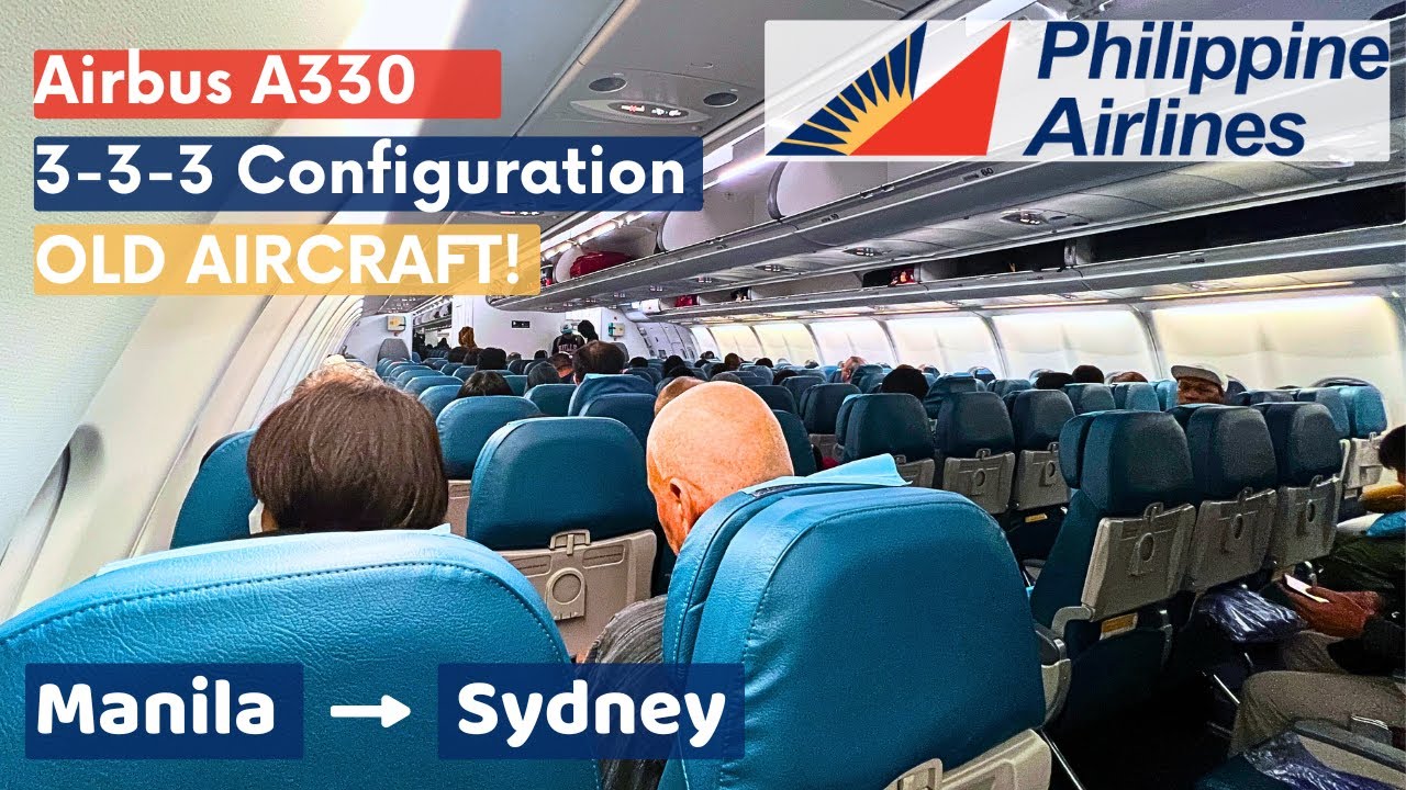 Philippines Airlines Manila to Sydney Airbus A330 Economy Class