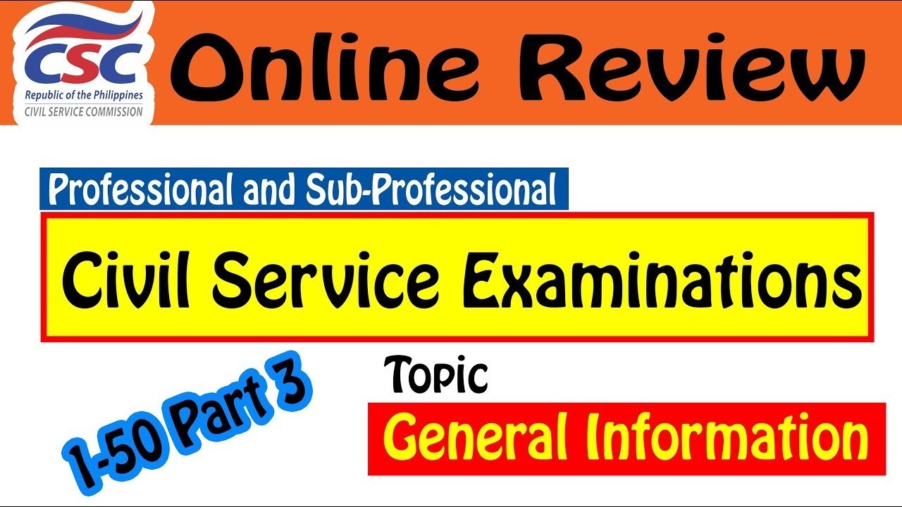 Civil Service Exam Reviewer Part 3 | CSE Reviewer2023 General Information Review